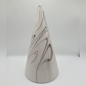 Wondershop 9" Faux Marbled Ceramic Cone Christmas Tree Figurine Winter